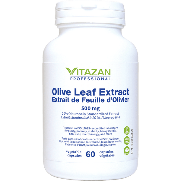 Olive Leaf Extract (500 mg · 20% Oleuropein Standardized Extract)