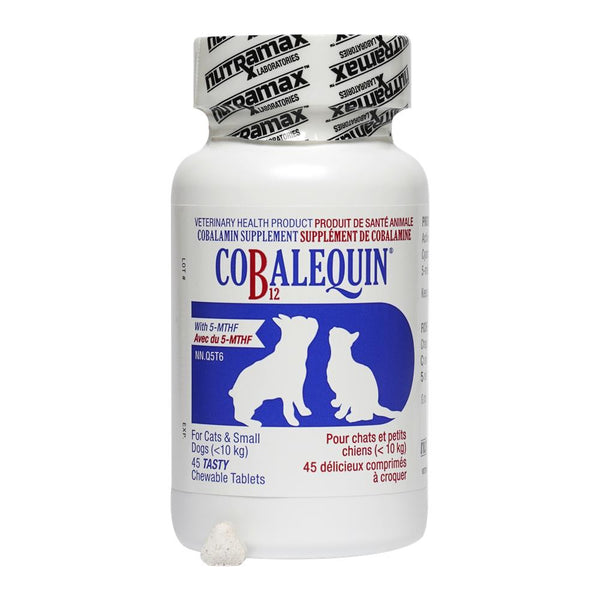 Cobalequin comprimés à croquer pour chats et petits chiens - 45 comprimés