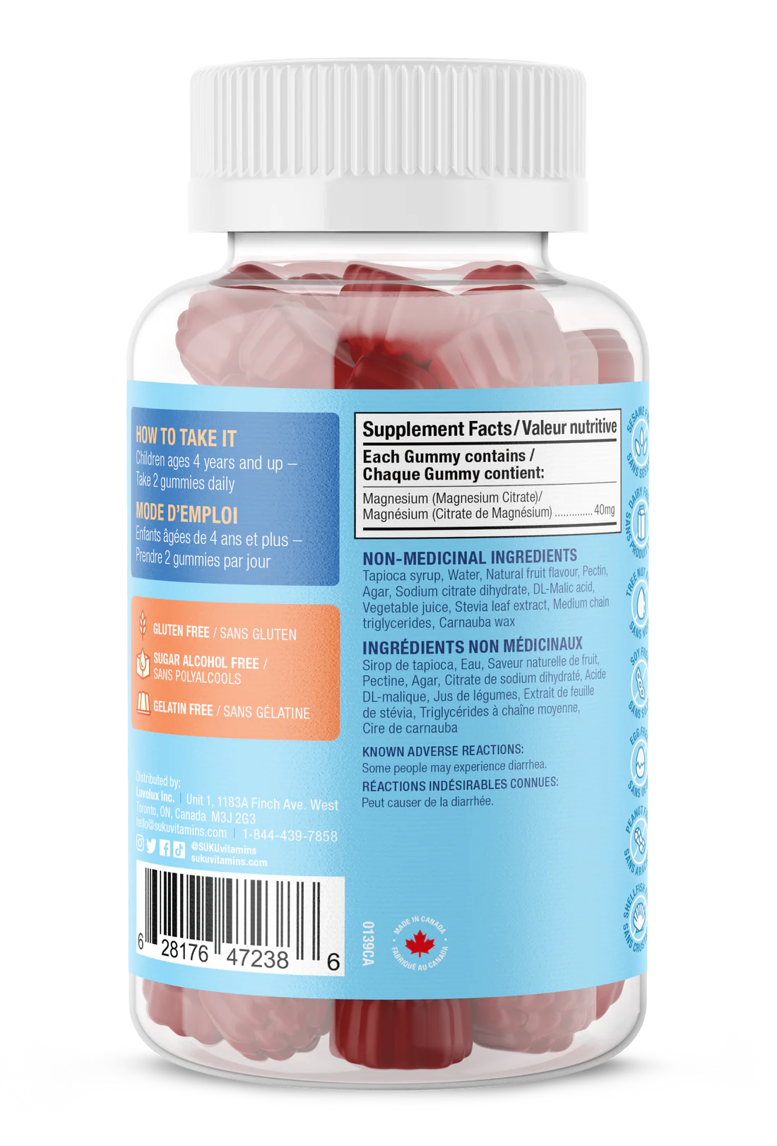 Magnesium citrate for children