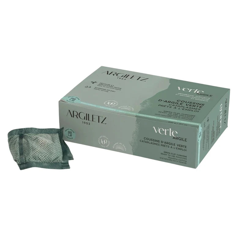 Coussins d'argile verte